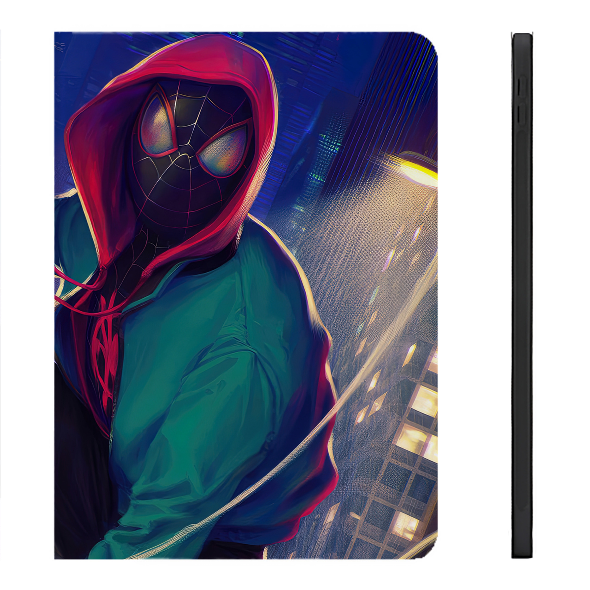 （画像用） Spider Man スパイダーマン IPadケース ペンホルダー付き ブックスタイルデザイン